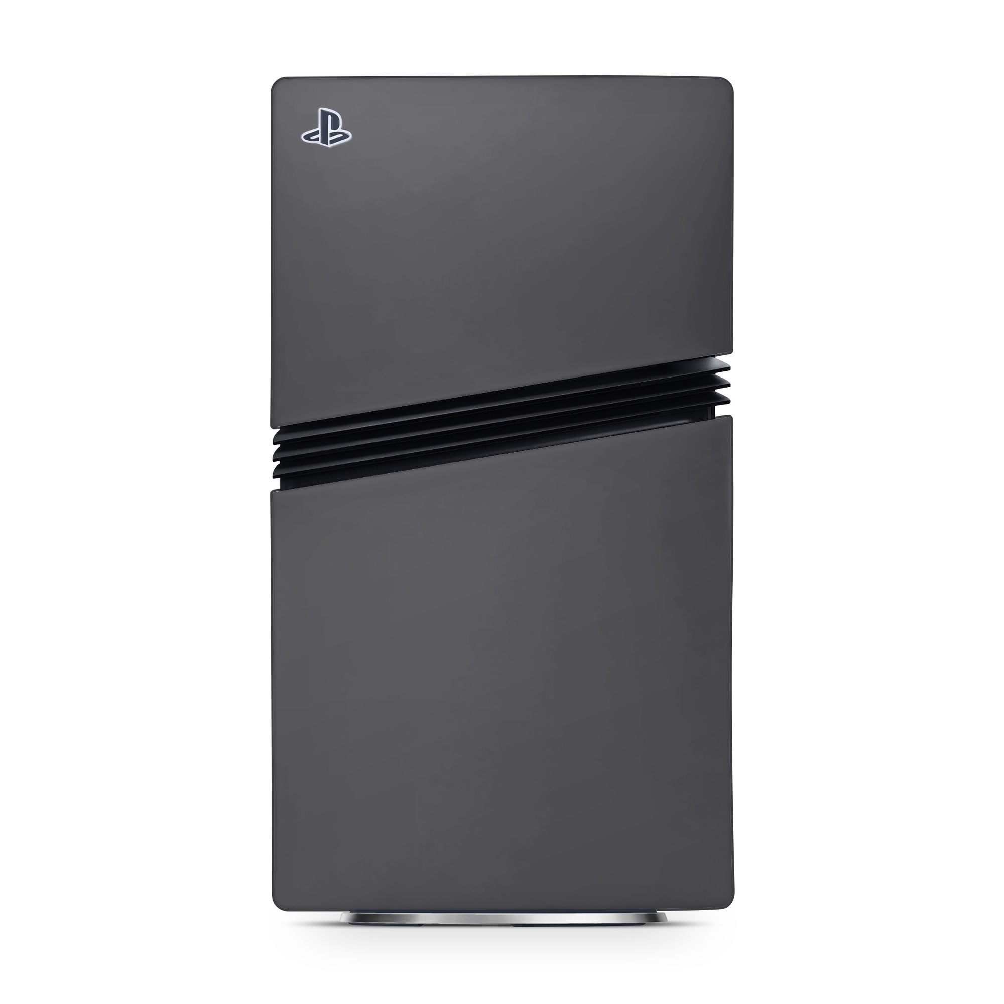 PlayStation 5 Pro Skin design of Electric blue, Pattern, Circle, Midnight, Darkness, Font, Wood, Magenta, Monochrome photography, with gray colors