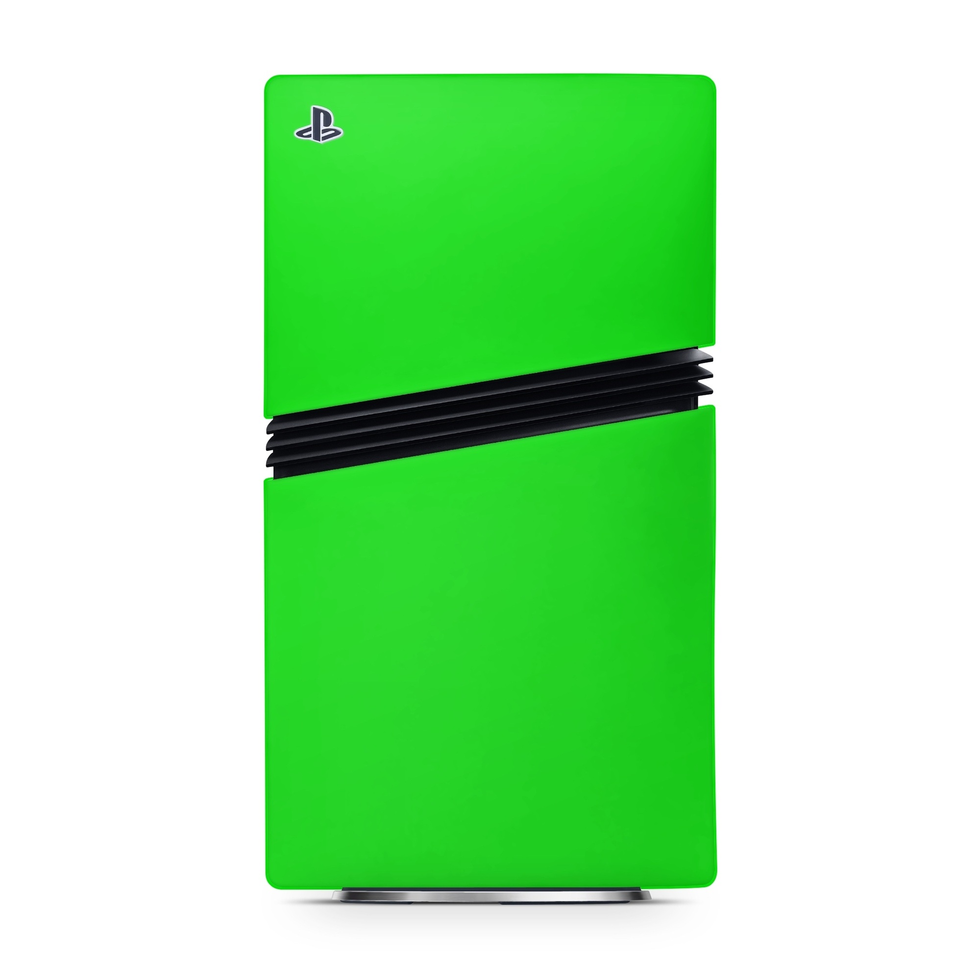 PlayStation 5 Pro Skin design of Green, Rectangle, Baize, Table, Font, Electric blue, Pattern, Symmetry, Magenta, Circle, with green colors