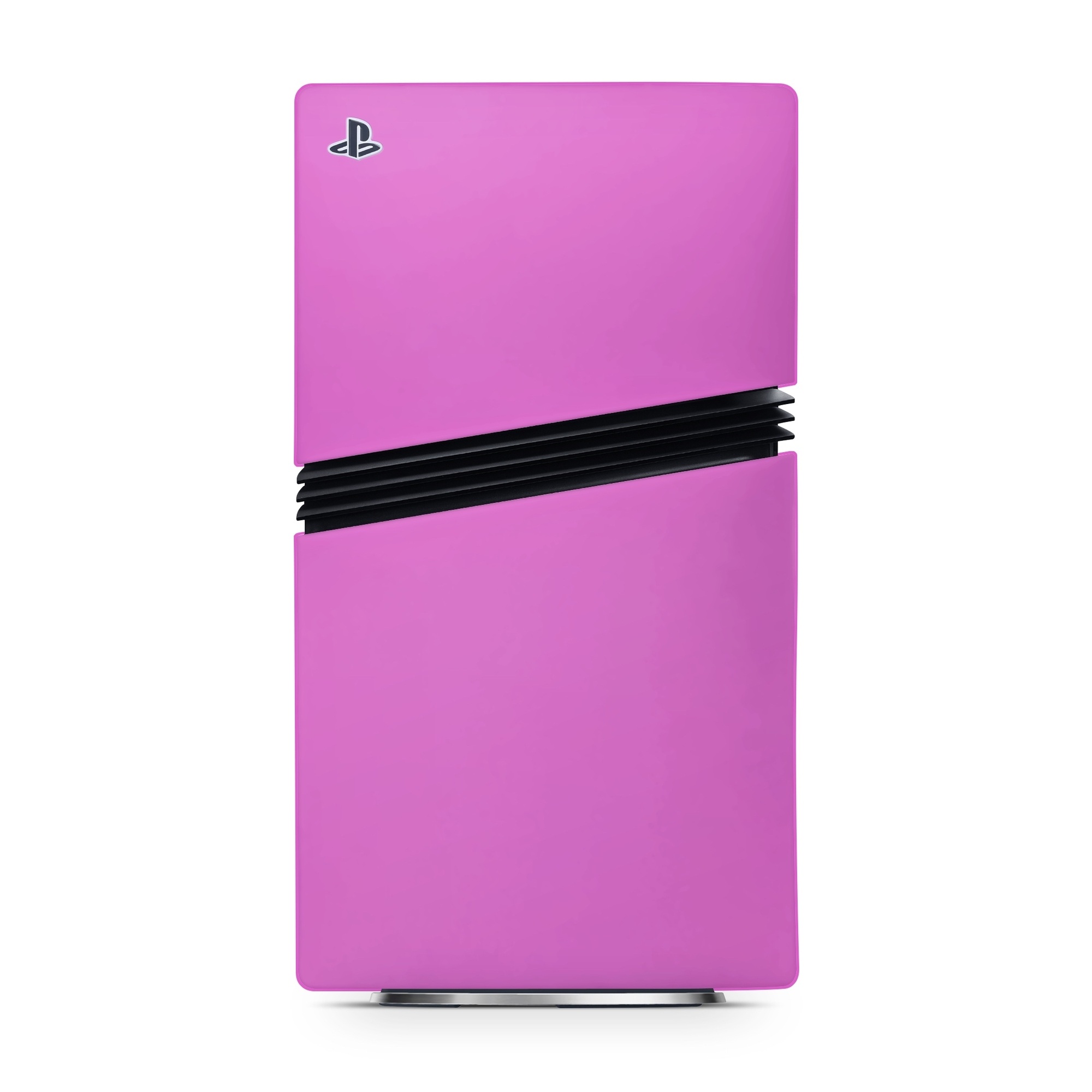 PlayStation 5 Pro Skin design of Violet, Pink, Purple, Red, Lilac, Magenta, Blue, Lavender, Text, Sky, with pink colors