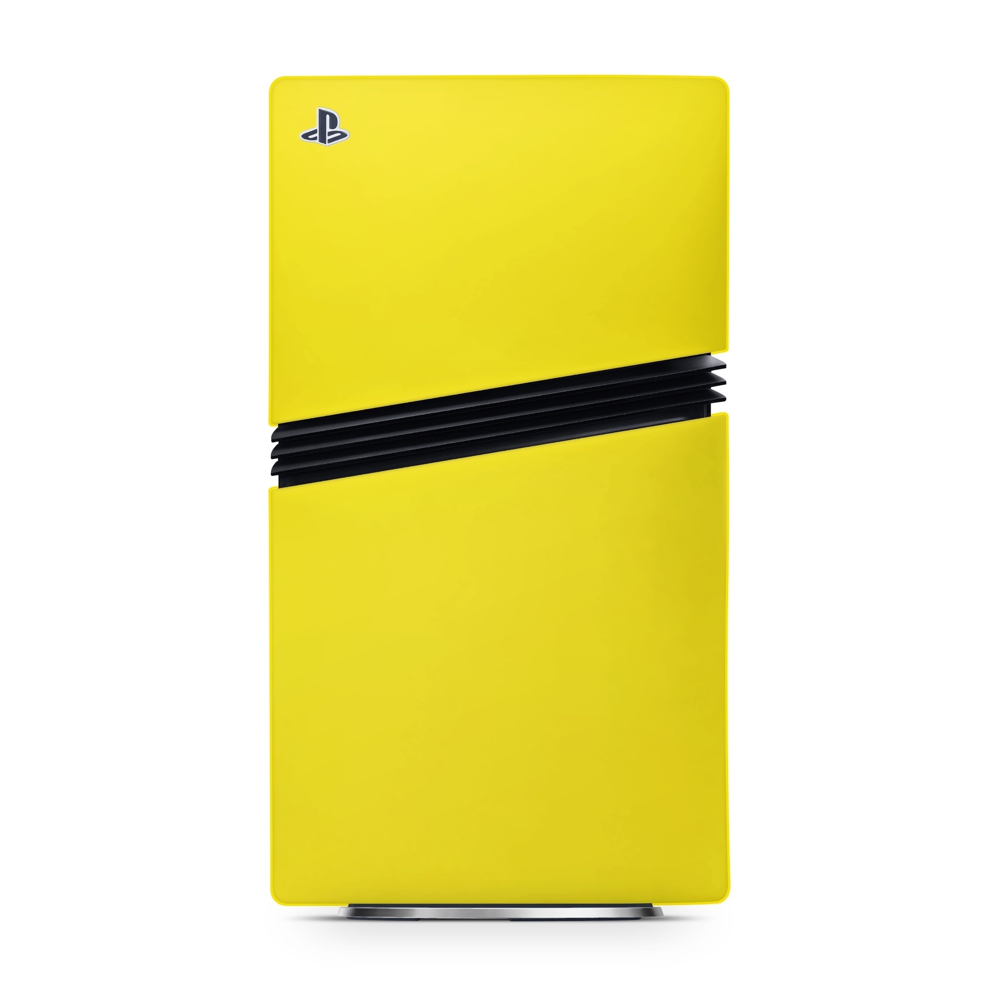 PlayStation 5 Pro Skin design of Green, Yellow, Orange, Text, Font, with yellow colors