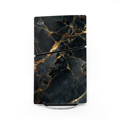 Repaired Black Marble PlayStation 5 Slim Skin