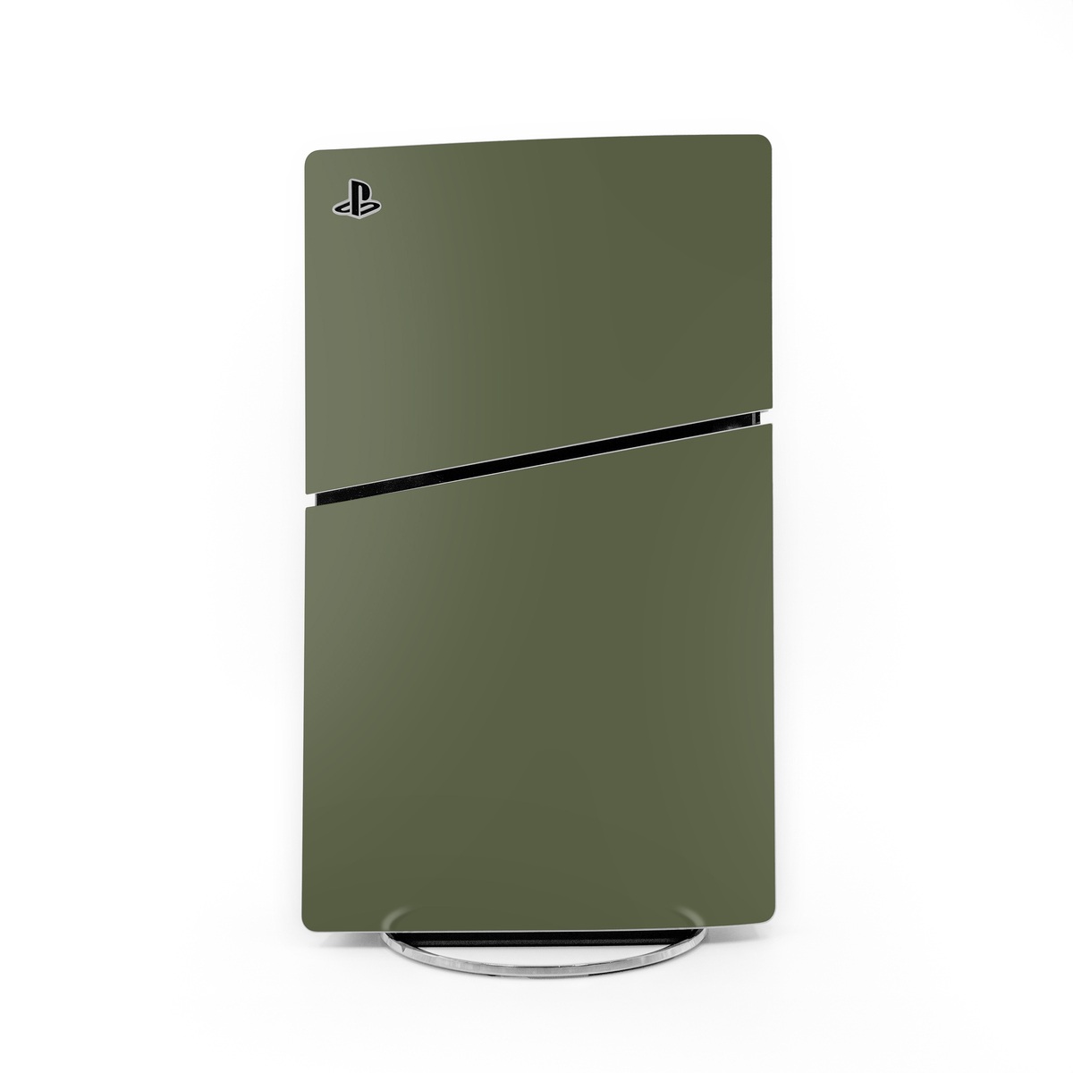 PlayStation 5 Slim Skin design of Green, Brown, Text, Yellow, Grass, Font, Pattern, Beige, with green, brown colors