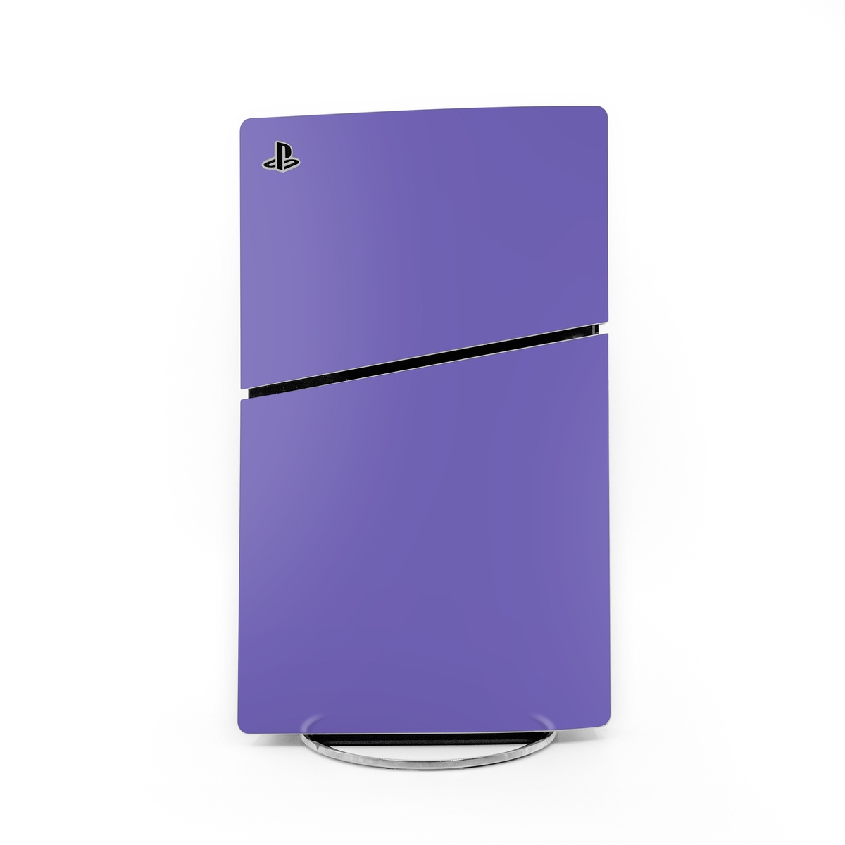 PlayStation 5 Slim Skin design of Blue, Violet, Sky, Purple, Daytime, Black, Lilac, Cobalt blue, Pink, Azure, with purple colors