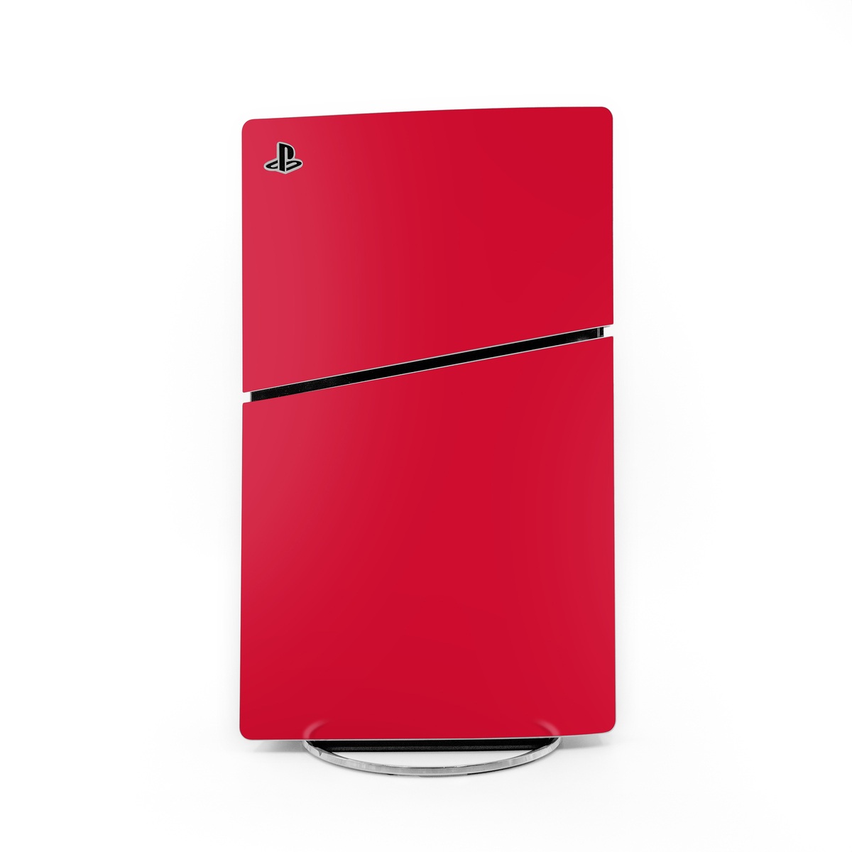 PlayStation 5 Slim Skin design of Red, Pink, Maroon, Purple, Orange, Violet, Magenta, Material property, Font, Peach, with red colors