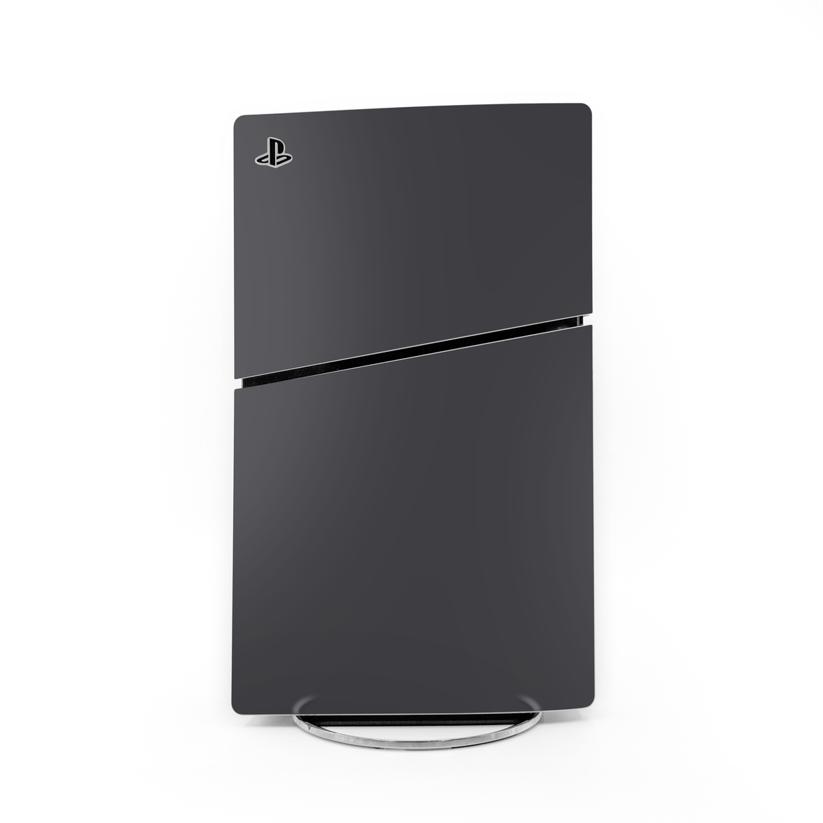 PlayStation 5 Slim Skin design of Electric blue, Pattern, Circle, Midnight, Darkness, Font, Wood, Magenta, Monochrome photography, with gray colors