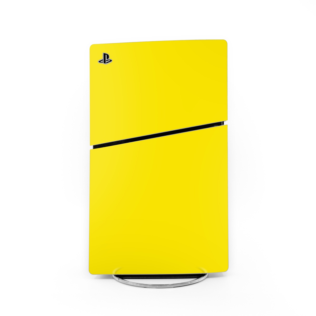 PlayStation 5 Slim Skin design of Green, Yellow, Orange, Text, Font, with yellow colors