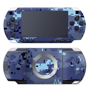 PSP 1st Gen Skin design of Blue, Purple, Pattern, Lavender, Violet, Design, with blue, gray, black colors