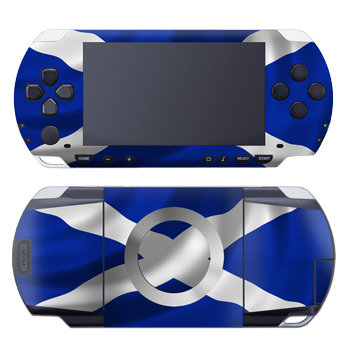 PSP 1st Gen Skin design of Flag, Blue, Cobalt blue, Electric blue, Gesture, Flag of the united states, with blue, gray, black, white colors