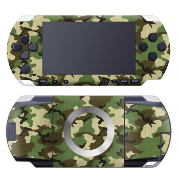 PSP 1st Gen Skin design of Military camouflage, Camouflage, Clothing, Pattern, Green, Uniform, Military uniform, Design, Sportswear, Plane, with black, gray, green colors