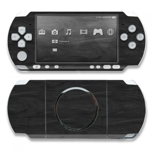 Black Woodgrain PSP 3000 Skin