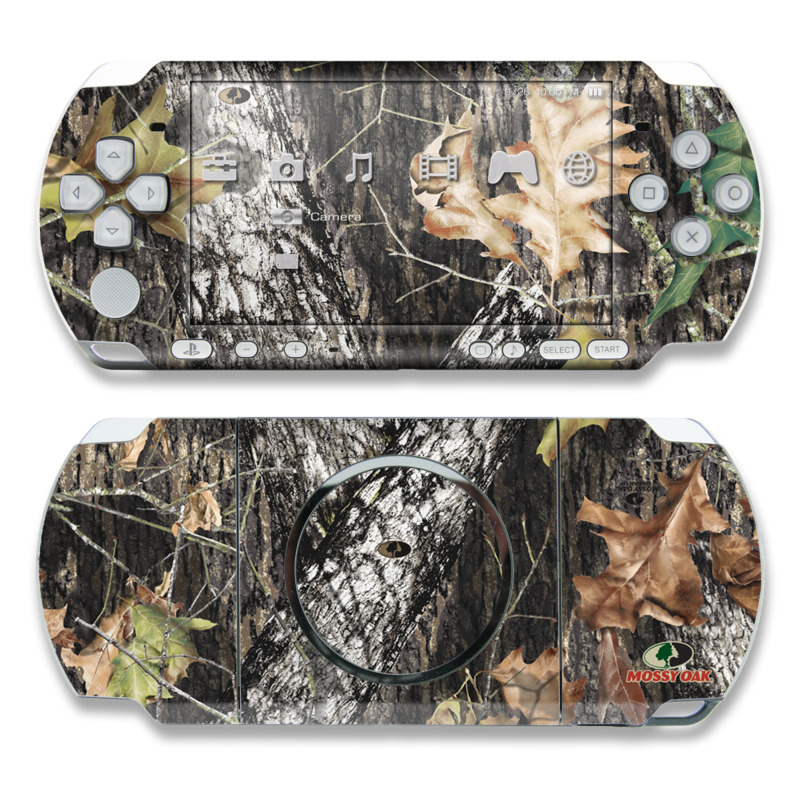 PSP 3rd Gen 3000 Skin design of Leaf, Tree, Plant, Adaptation, Camouflage, Branch, Wildlife, Trunk, Root, with black, gray, green, red colors