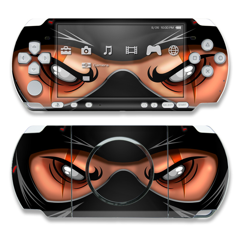 PSP 3rd Gen 3000 Skin design of Cartoon, Eye, Organ, Anime, Illustration, Mouth, Fictional character, Animation, Graphic design, Cg artwork, with black, red, green, pink, orange, gray colors