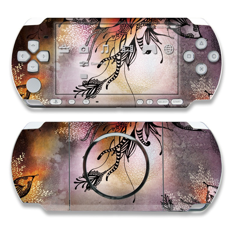 PSP 3rd Gen 3000 Skin design of Illustration, Graphic design, Cg artwork, Art, Fictional character, Graphics, Visual arts, Darkness, with black, gray, red, green, purple colors