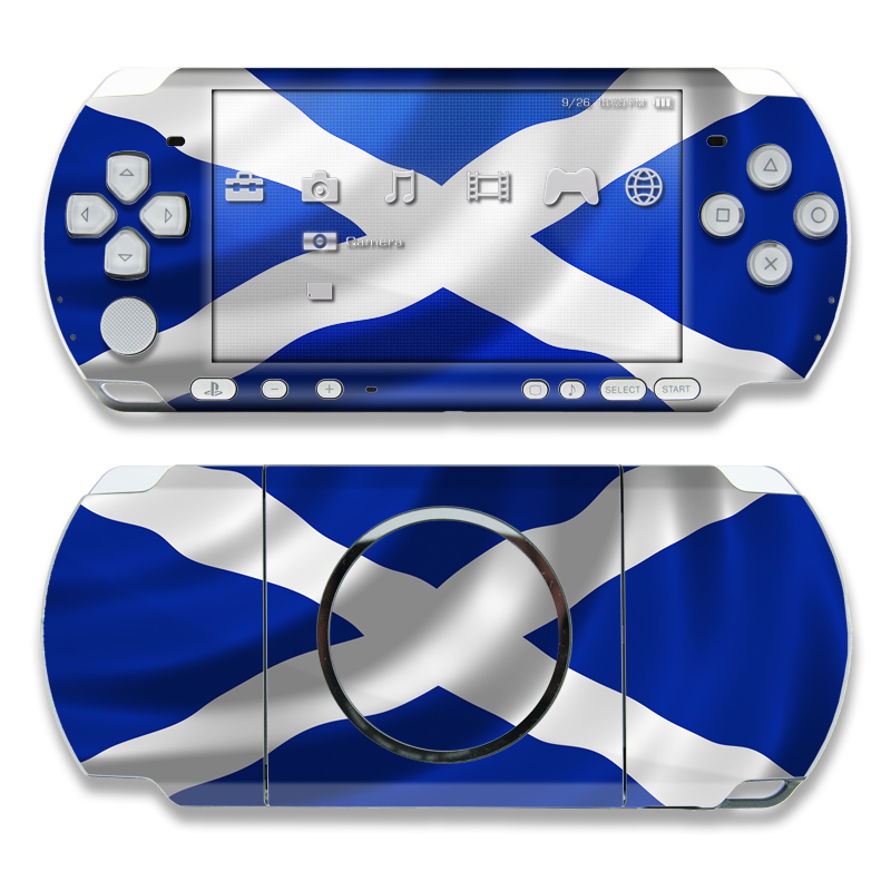 PSP 3rd Gen 3000 Skin design of Flag, Blue, Cobalt blue, Electric blue, Gesture, Flag of the united states, with blue, gray, black, white colors