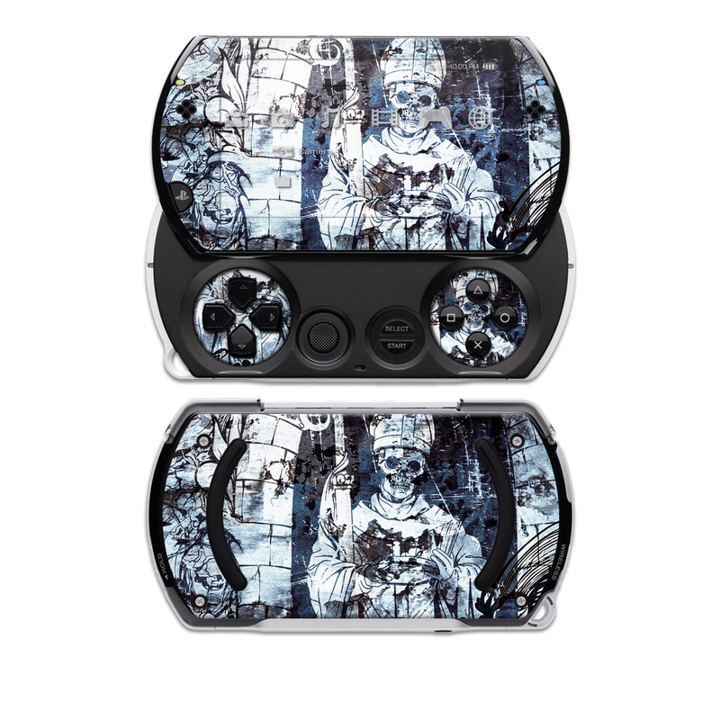 PSP go Skin design of Illustration, Art, Monochrome, Visual arts, Drawing, Black-and-white, Graphic design, Fictional character, Fiction, Sketch, with white, black, blue, gray colors