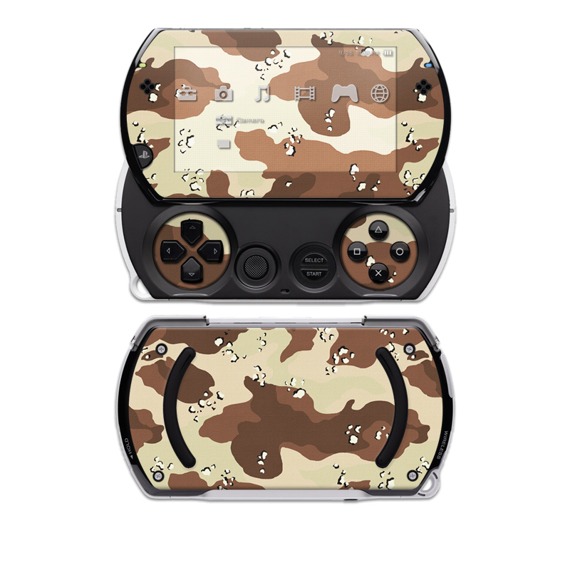 PSP go Skin design of Military camouflage, Brown, Pattern, Design, Camouflage, Textile, Beige, Illustration, Uniform, Metal, with gray, red, black, green colors