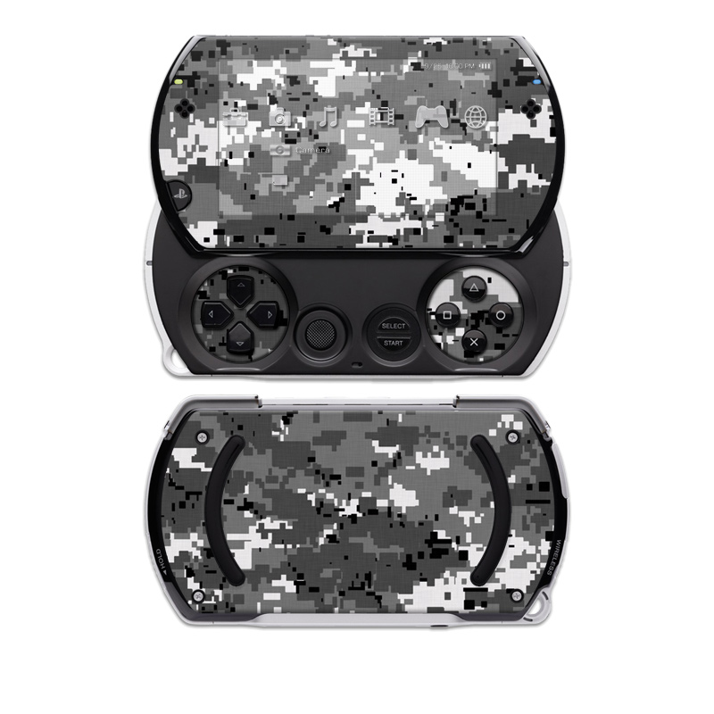 PSP go Skin design of Military camouflage, Pattern, Camouflage, Design, Uniform, Metal, Black-and-white, with black, gray colors