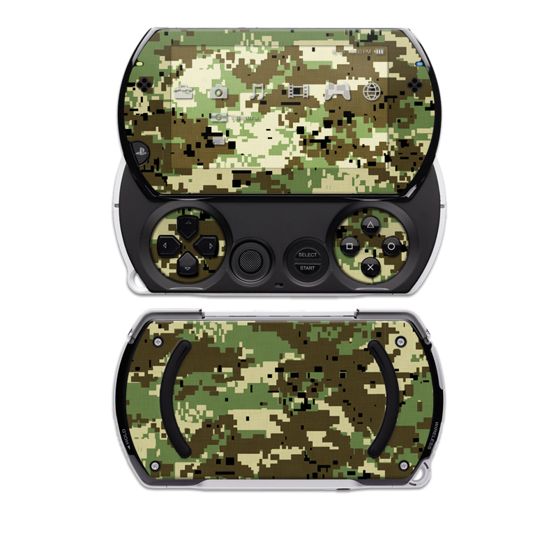 PSP go Skin design of Military camouflage, Pattern, Camouflage, Green, Uniform, Clothing, Design, Military uniform, with black, gray, green colors