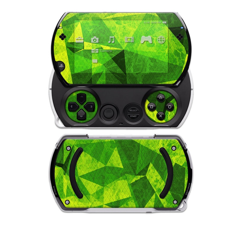 PSP go Skin design of Green, Pattern, Leaf, Design, Illustration, with green colors