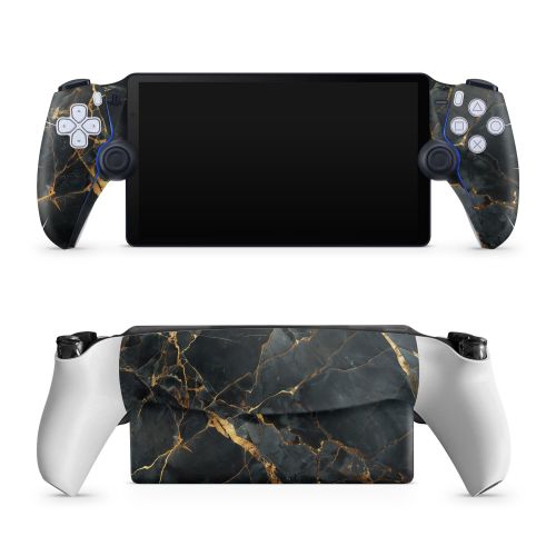 Repaired Black Marble PlayStation Portal Skin