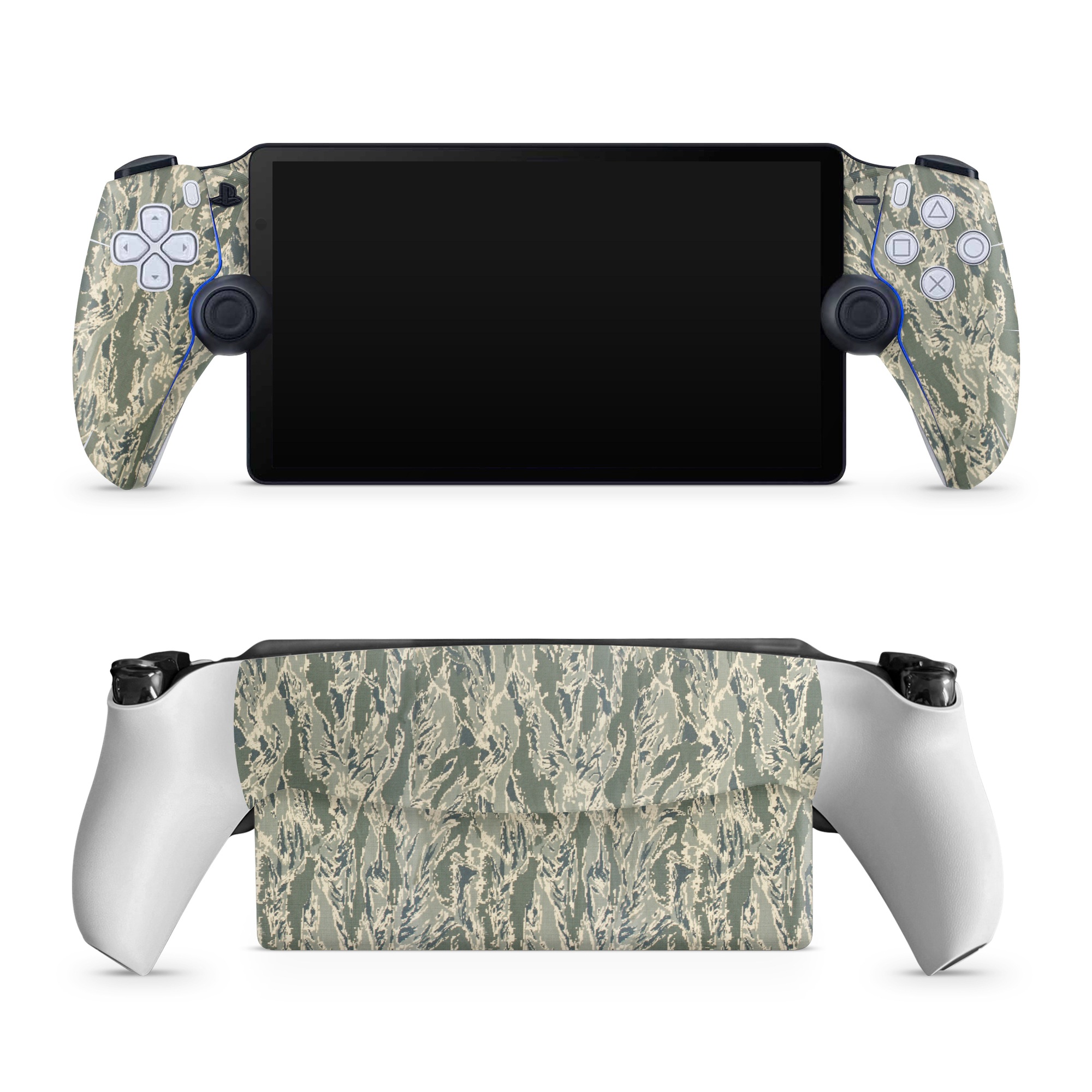 PlayStation Portal Skin design of Pattern, Grass, Plant, with gray, green colors