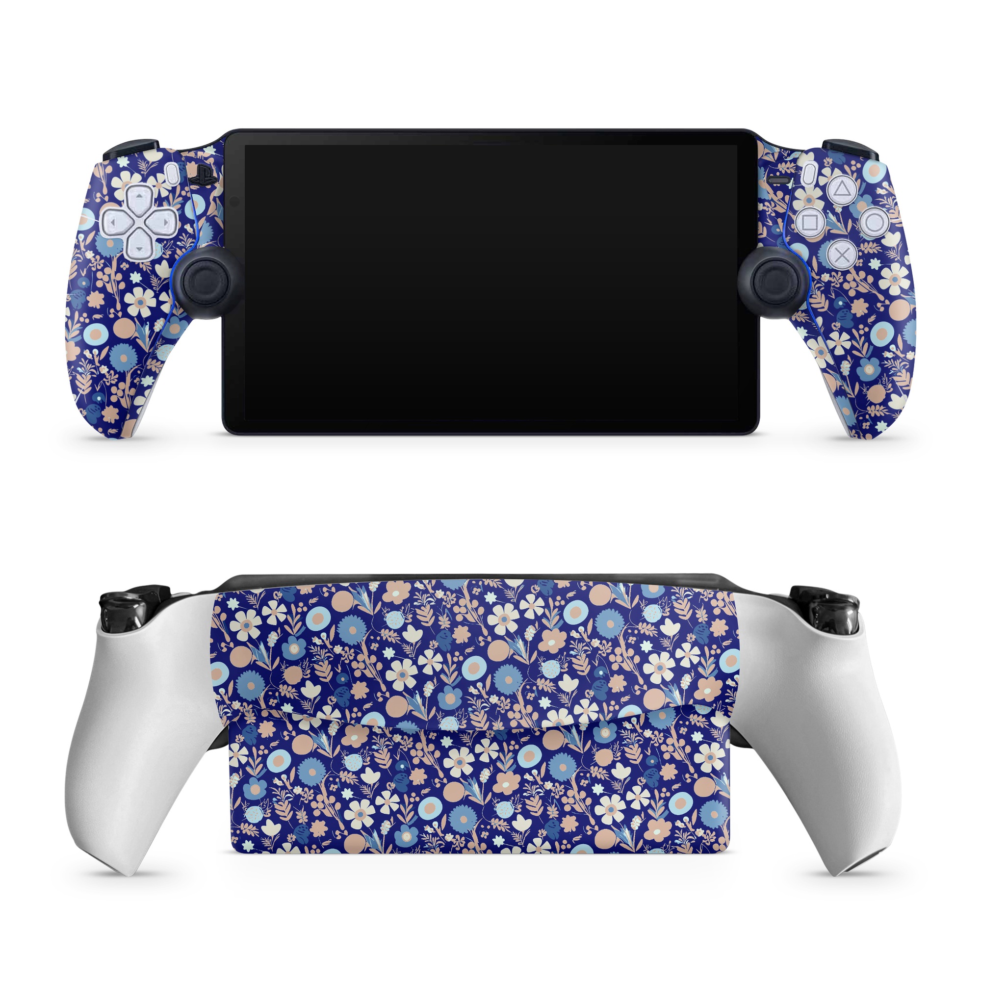 PlayStation Portal Skin design of Pattern, Art, Symmetry, Circle, Electric blue, with blue, white, pink colors