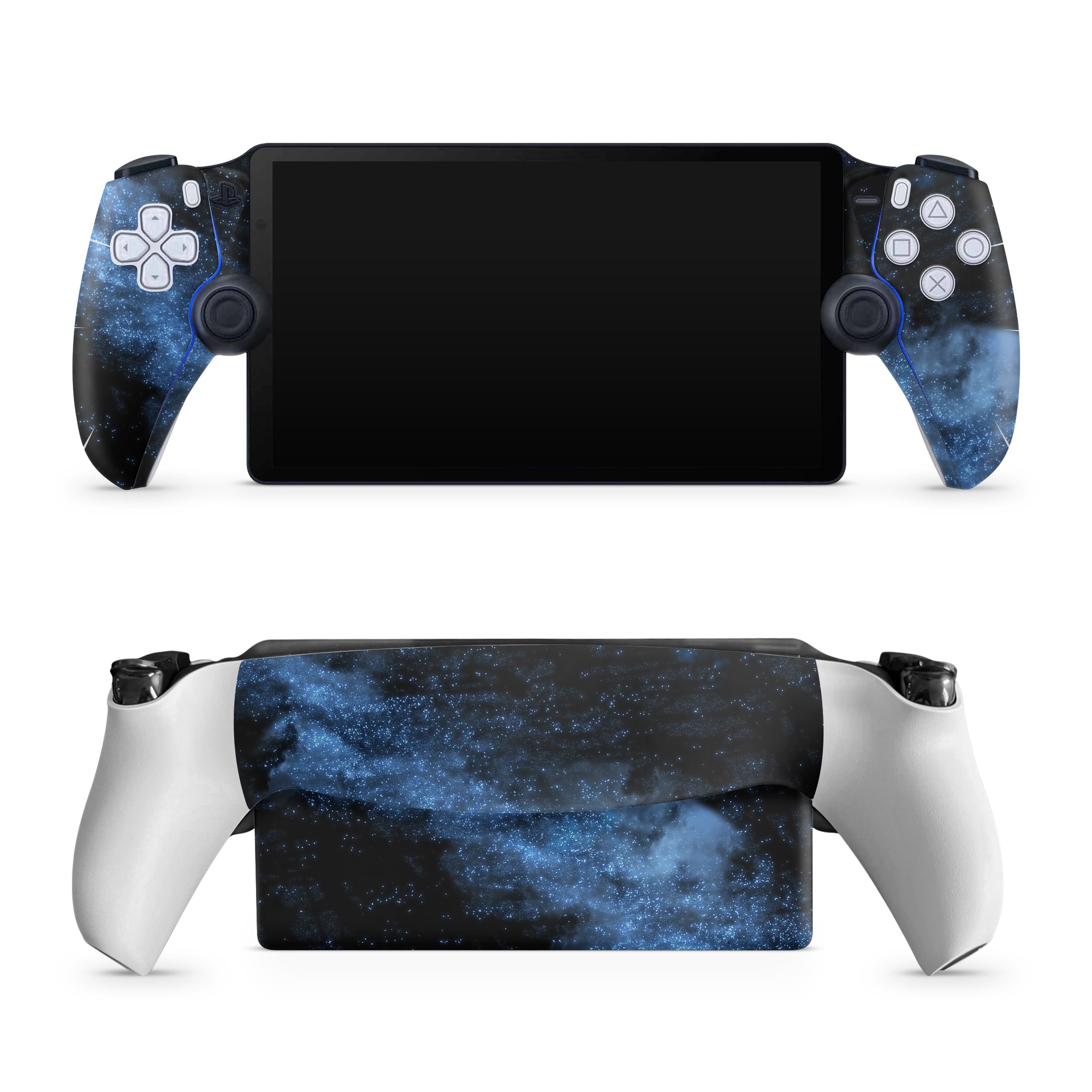 PlayStation Portal Skin design of Sky, Atmosphere, Black, Blue, Outer space, Atmospheric phenomenon, Astronomical object, Darkness, Universe, Space, with black, blue colors