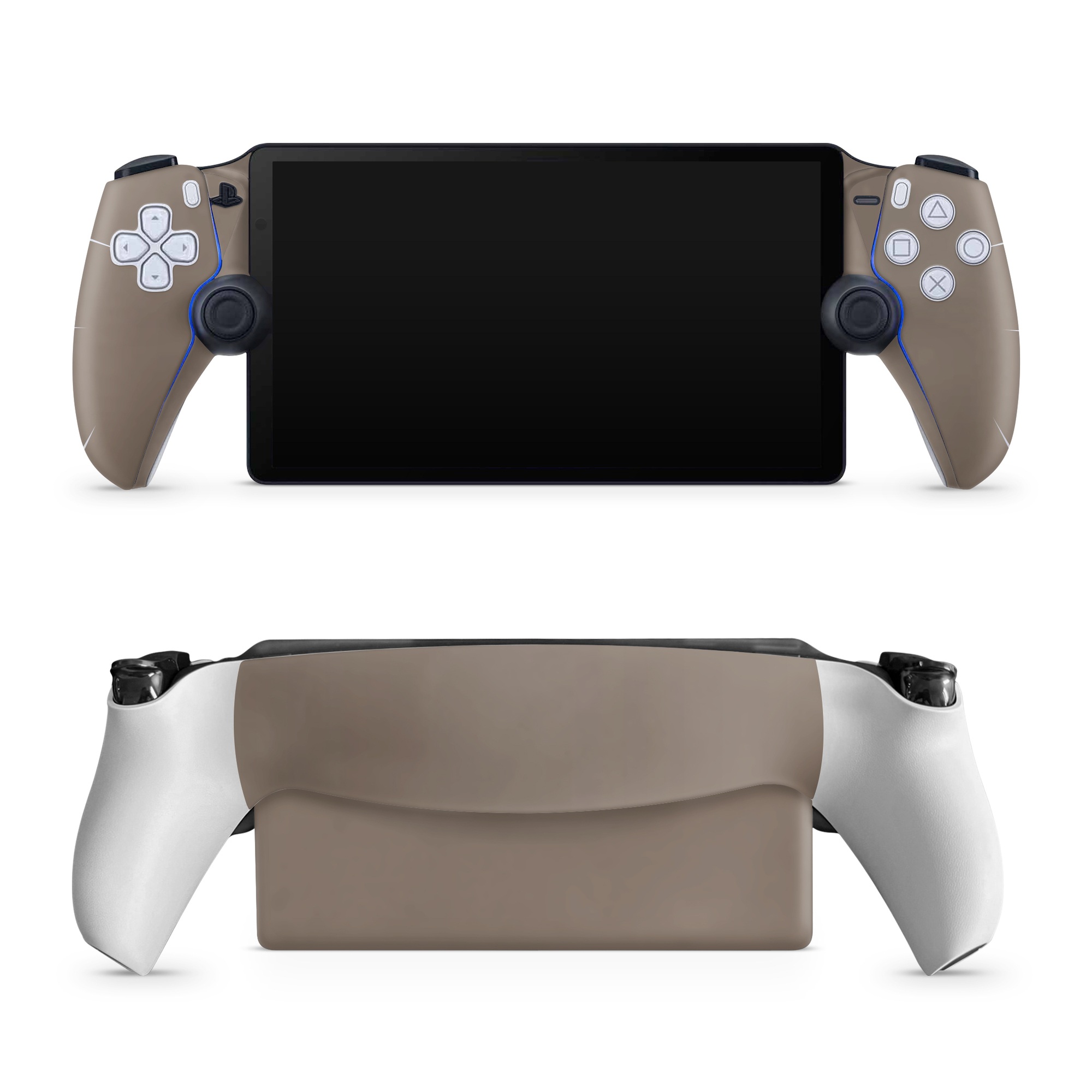 PlayStation Portal Skin design of Brown, Text, Beige, Material property, Font, with brown colors
