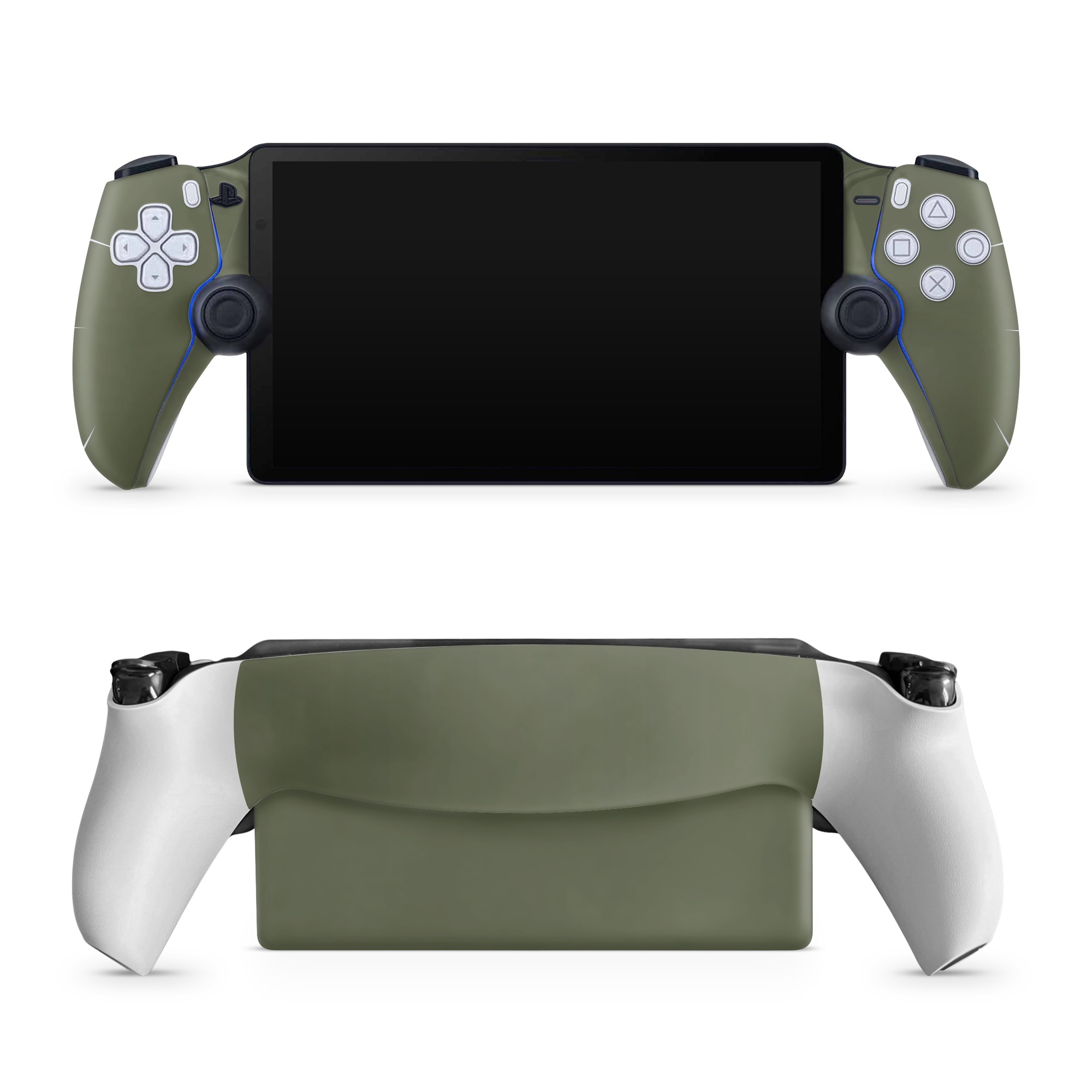 PlayStation Portal Skin design of Green, Brown, Text, Yellow, Grass, Font, Pattern, Beige, with green, brown colors