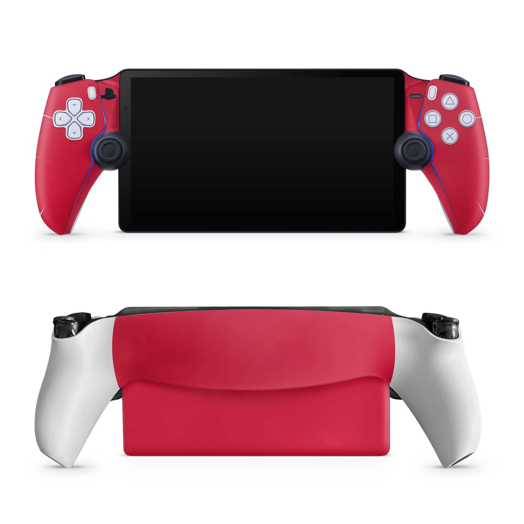PlayStation Portal Skin design of Red, Pink, Maroon, Purple, Orange, Violet, Magenta, Material property, Font, Peach, with red colors