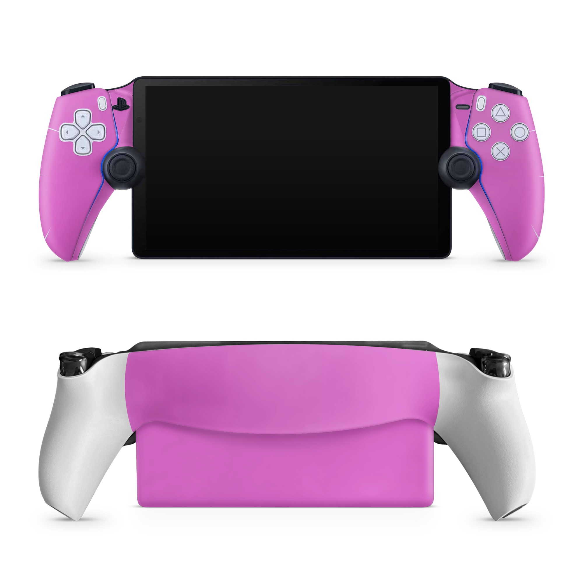 PlayStation Portal Skin design of Violet, Pink, Purple, Red, Lilac, Magenta, Blue, Lavender, Text, Sky, with pink colors