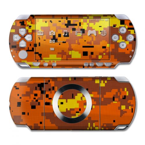 Digital Orange Camo PSP Slim & Lite Skin