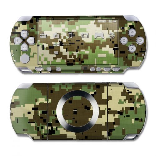 Digital Woodland Camo PSP Slim & Lite Skin