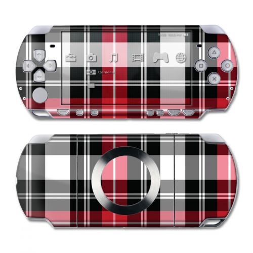 Red Plaid PSP Slim & Lite Skin