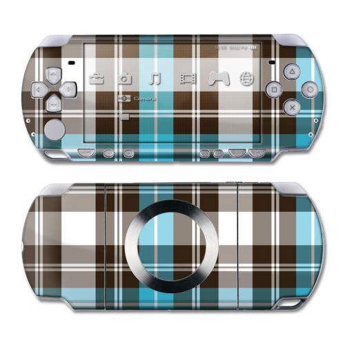 Turquoise Plaid PSP Slim & Lite Skin