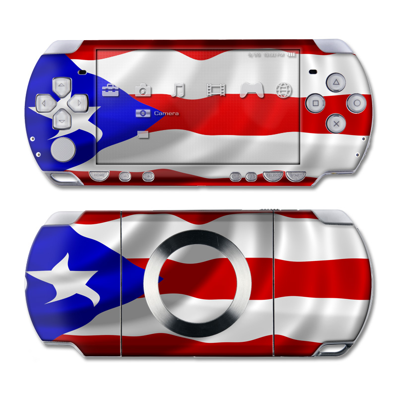 PSP 2nd Gen Slim & Lite Skin design of Flag, Flag of the united states, Flag Day (USA), Veterans day, Independence day, with red, blue, white colors