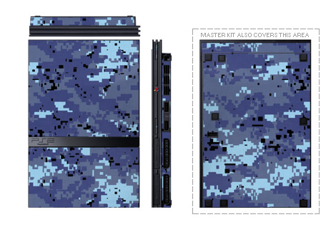 Old PS2 Skin design of Blue, Purple, Pattern, Lavender, Violet, Design, with blue, gray, black colors