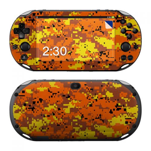 Digital Orange Camo PlayStation Vita 2000 Skin