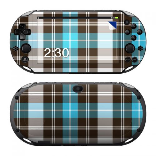 Turquoise Plaid PlayStation Vita 2000 Skin
