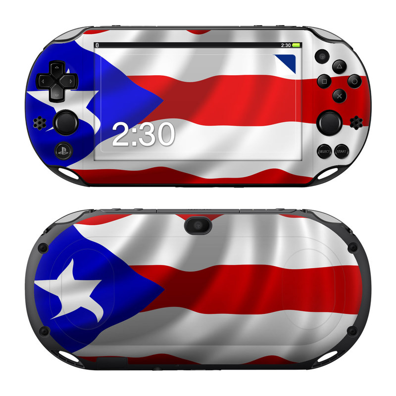 PlayStation Vita 2000 Skin design of Flag, Flag of the united states, Flag Day (USA), Veterans day, Independence day, with red, blue, white colors