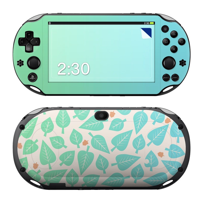 PlayStation Vita 2000 Skin design of Aqua, Pattern, Turquoise, Teal, Wrapping paper, Design, Wallpaper, with yellow, green, orange colors