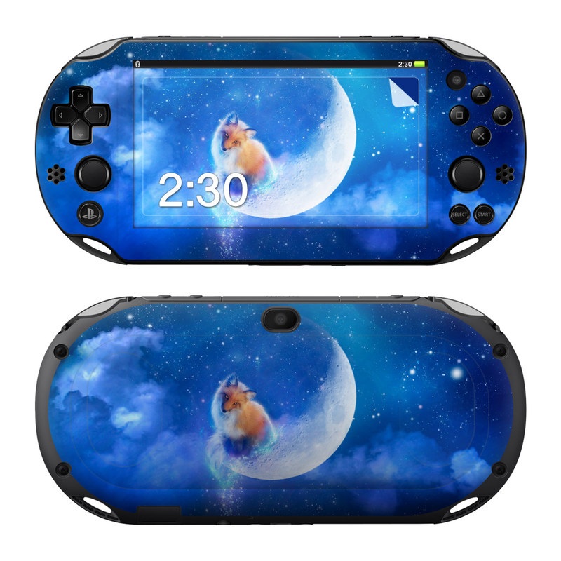 PlayStation Vita 2000 Skin design of Sky, Atmosphere, Astronomical object, Outer space, Space, Universe, Illustration, Nebula, Galaxy, Fictional character, with blue, black, gray colors