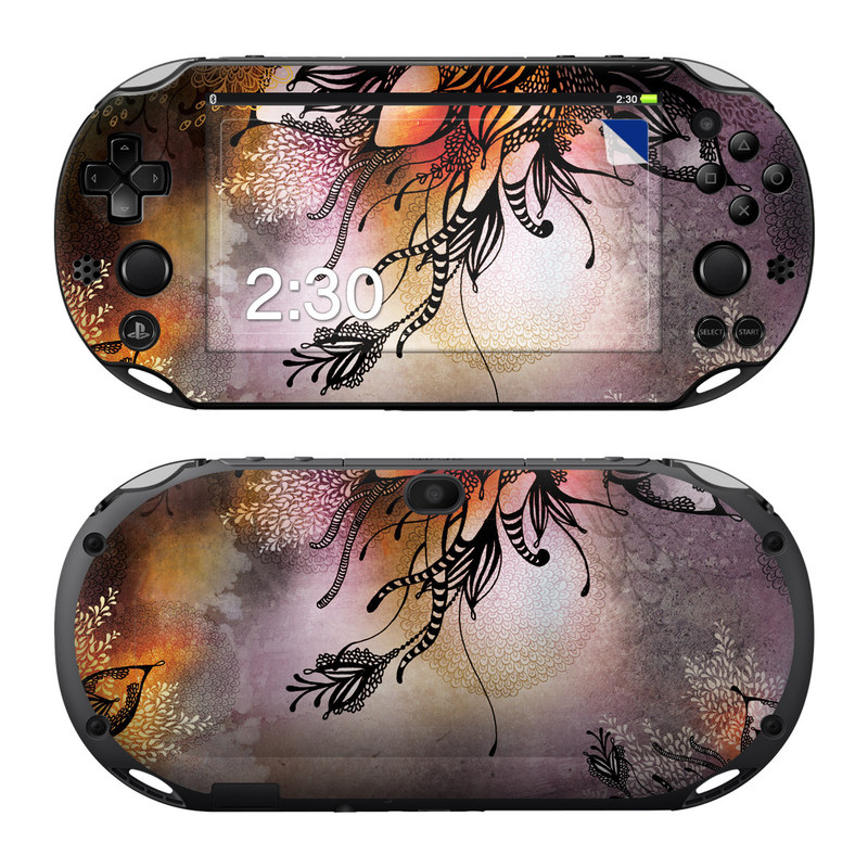 PlayStation Vita 2000 Skin design of Illustration, Graphic design, Cg artwork, Art, Fictional character, Graphics, Visual arts, Darkness, with black, gray, red, green, purple colors
