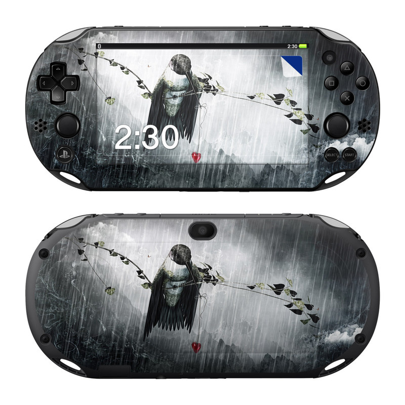 PlayStation Vita 2000 Skin design of Water, Cg artwork, Graphic design, Fictional character, Darkness, Illustration, with black, gray, white, red colors