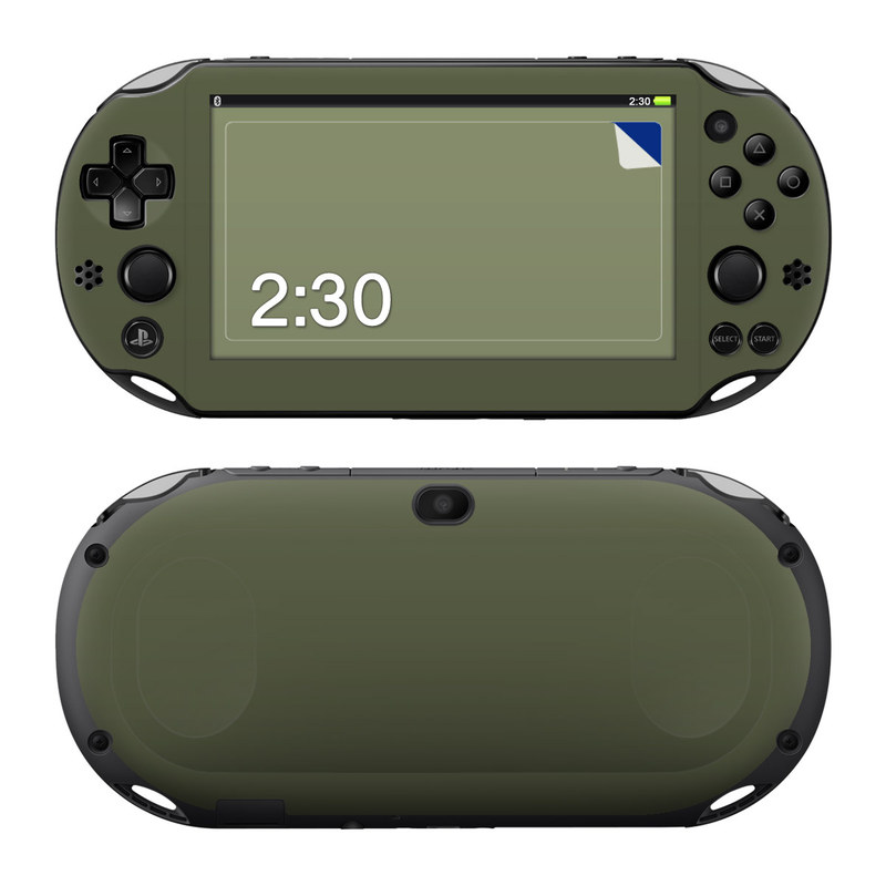 PlayStation Vita 2000 Skin design of Green, Brown, Text, Yellow, Grass, Font, Pattern, Beige, with green colors
