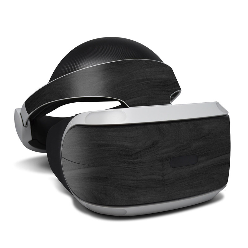 PlayStation VR Skin design of Black, Brown, Wood, Grey, Flooring, Floor, Laminate flooring, Wood flooring, with black colors