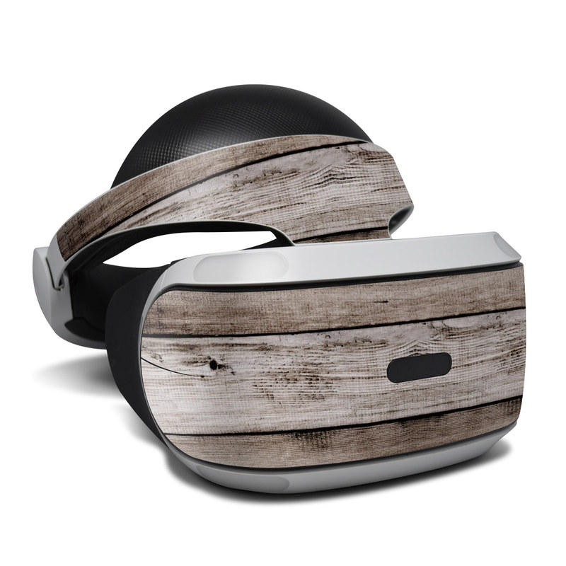 PlayStation VR Skin design of Wood, Plank, Wood stain, Hardwood, Line, Pattern, Floor, Lumber, Wood flooring, Plywood, with brown, black colors
