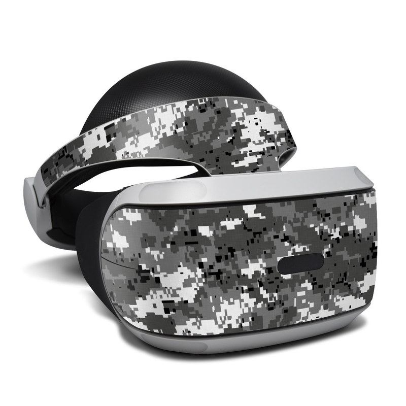 PlayStation VR Skin design of Military camouflage, Pattern, Camouflage, Design, Uniform, Metal, Black-and-white with black, gray colors