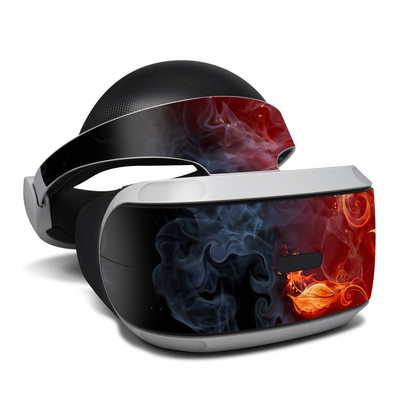 PlayStation VR Skin design of Flame, Fire, Heat, Red, Orange, Fractal art, Graphic design, Geological phenomenon, Design, Organism, with black, red, orange colors
