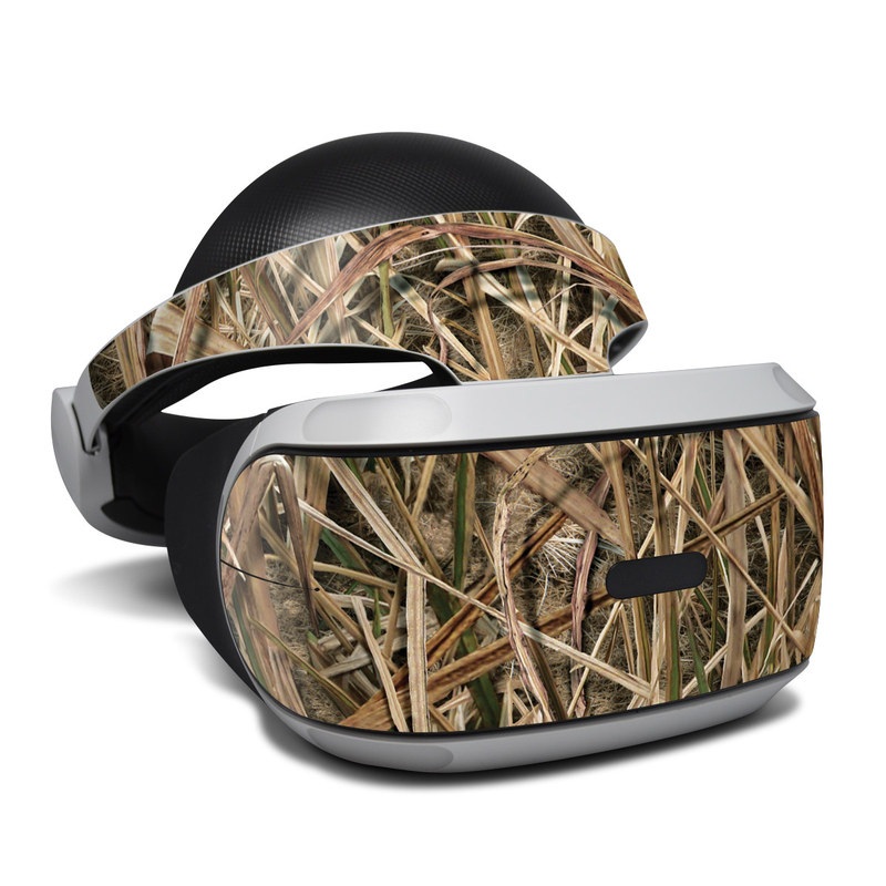 PlayStation VR Skin design of Grass, Straw, Plant, Grass family, Twig, Adaptation, Agriculture, with black, green, gray, red colors